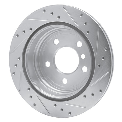 R1 Concepts R1 06-20 BMW 430I Gran Coupe Rear Left Drilled & Slotted Silver Brake Rotor