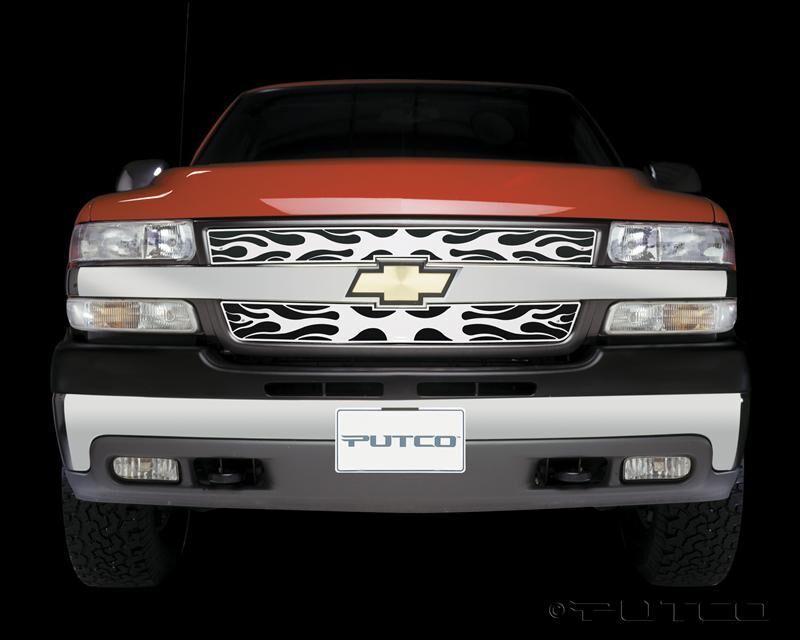 Putco 14-15 Chevy Silverado LD (Fits Grille w/ Z71 emblem) Flaming Inferno Stainless Steel Grille
