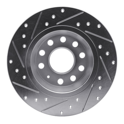 R1 Concepts R1 05-18 Audi Q3 Rear Right Drilled & Slotted Silver Brake Rotor