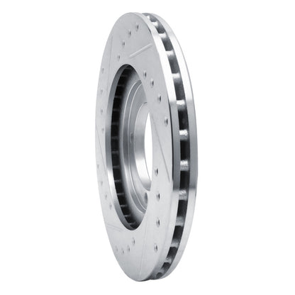 R1 Concepts R1 92-98 Hyundai TIBURON Front Right Drilled & Slotted Silver Brake Rotor