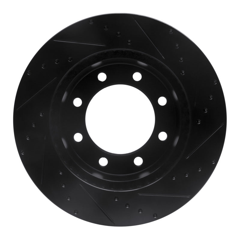 R1 Concepts R1 05-12 Ford F-250 4WD (Super Duty) Front Left Drilled & Slotted Black Brake Rotor
