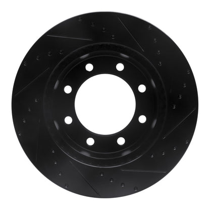 R1 Concepts R1 05-12 Ford F-250 4WD (Super Duty) Front Left Drilled & Slotted Black Brake Rotor