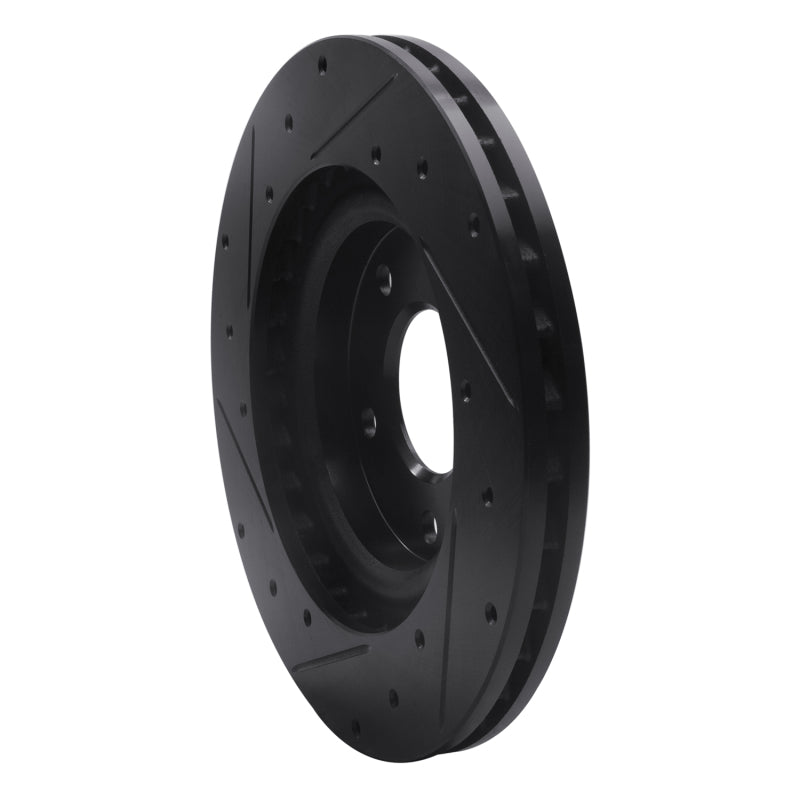 R1 Concepts R1 07-25 Chrysler 200 Front Right Drilled & Slotted Black Brake Rotor