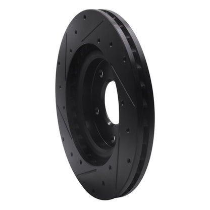 R1 Concepts R1 07-25 Chrysler 200 Front Right Drilled & Slotted Black Brake Rotor