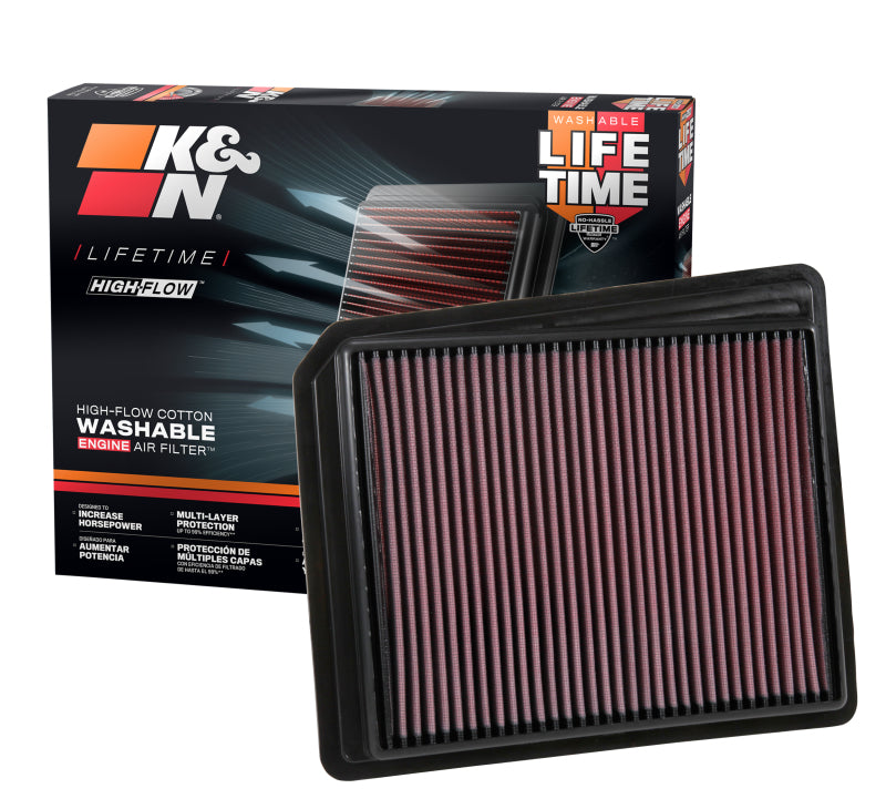 K&N Engineering K&N 2017 Nissan Titan V8-5.6L F/I Drop In Replacement Air Filter