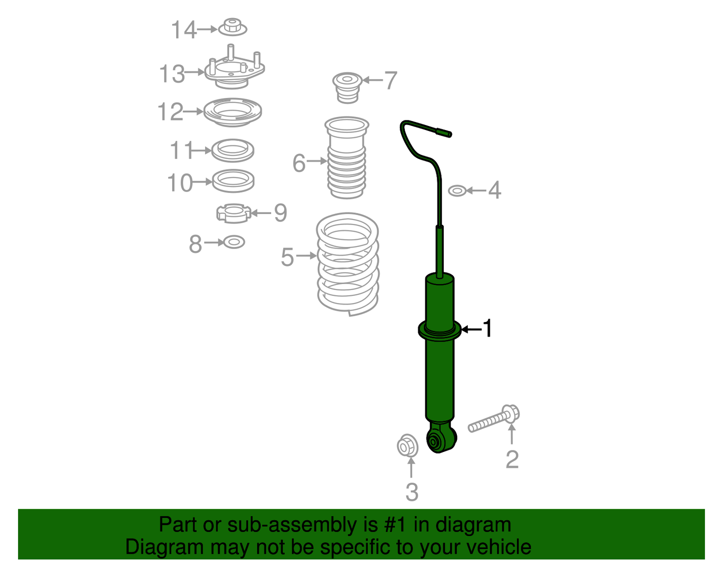 Genuine Porsche 99133305193 Shock Absorbers / Vibration Damper Rear Axle
