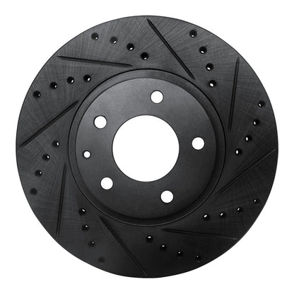 R1 Concepts R1 01-02 Mazda Millenia Front Right Drilled & Slotted Black Brake Rotor