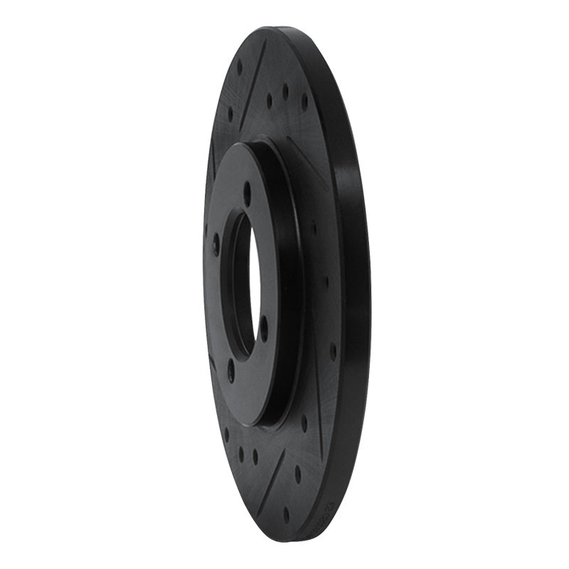 R1 Concepts R1 80-83 Toyota Corolla (US/Canada) Front Left Drilled & Slotted Black Brake Rotor