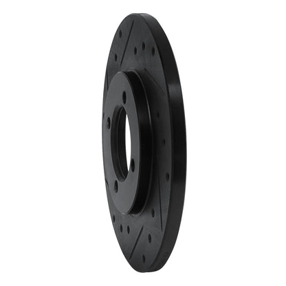 R1 Concepts R1 80-83 Toyota Corolla (US/Canada) Front Left Drilled & Slotted Black Brake Rotor