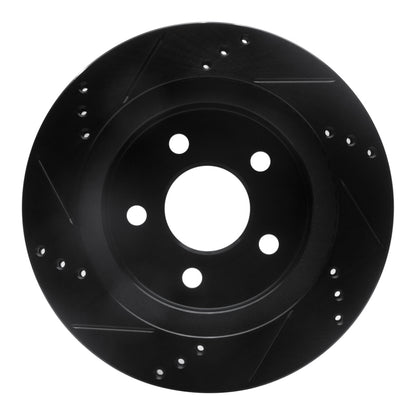 R1 Concepts R1 93-97 Chevrolet Camaro Rear Right Drilled & Slotted Black Brake Rotor