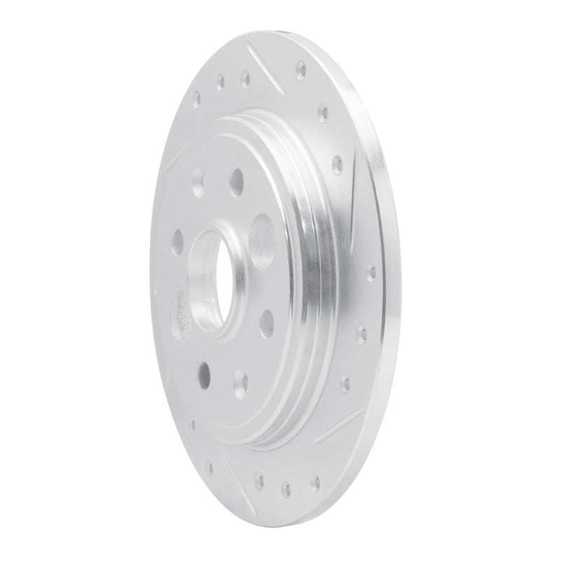 R1 Concepts R1 86-89 Acura Integra Rear Right Drilled & Slotted Silver Brake Rotor
