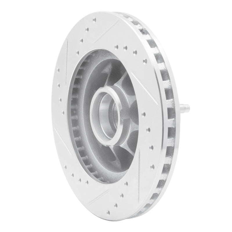 R1 Concepts R1 93-93 Ford Mustang Front Right Drilled & Slotted Silver Brake Rotor