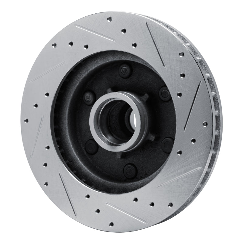 R1 Concepts R1 88-96 Chevrolet C2500 Front Left Drilled & Slotted Silver Brake Rotor