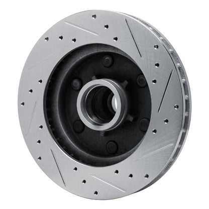 R1 Concepts R1 88-96 Chevrolet C2500 Front Left Drilled & Slotted Silver Brake Rotor