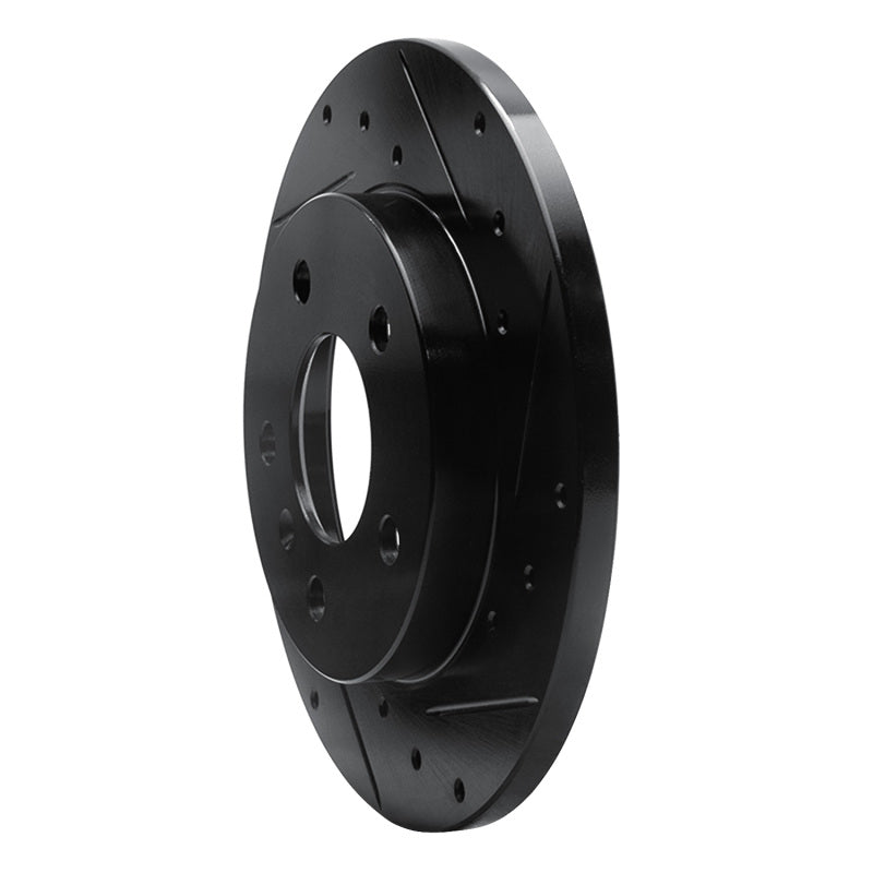 R1 Concepts R1 04-16 Buick Allure Rear Right Drilled & Slotted Black Brake Rotor
