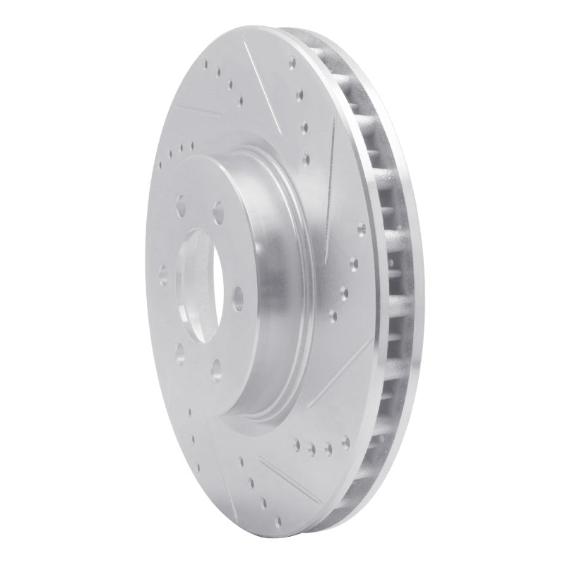 R1 Concepts R1 92-02 Dodge Viper Front Right Drilled & Slotted Silver Brake Rotor