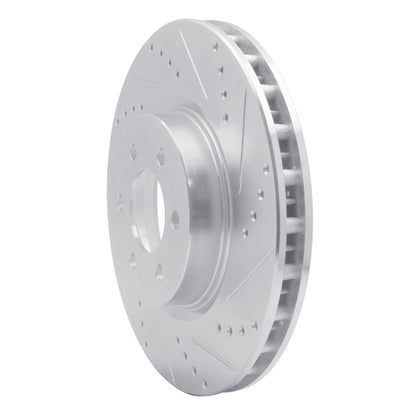 R1 Concepts R1 92-02 Dodge Viper Front Right Drilled & Slotted Silver Brake Rotor