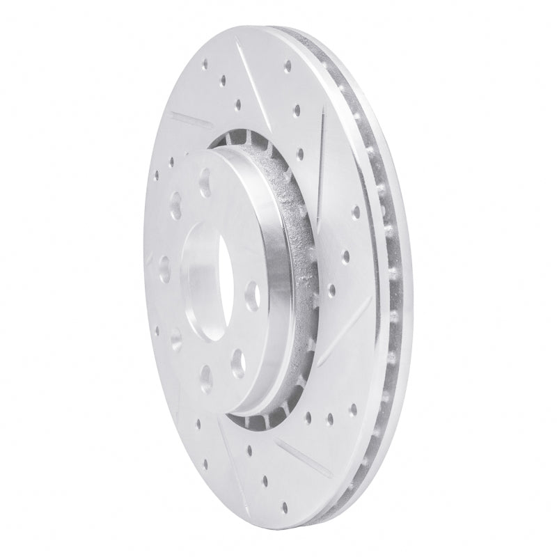 R1 Concepts R1 06-10 Fiat Punto (Mexico) Front Right Drilled & Slotted Silver Brake Rotor