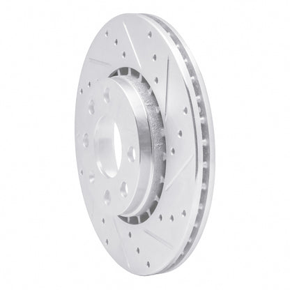 R1 Concepts R1 06-10 Fiat Punto (Mexico) Front Right Drilled & Slotted Silver Brake Rotor