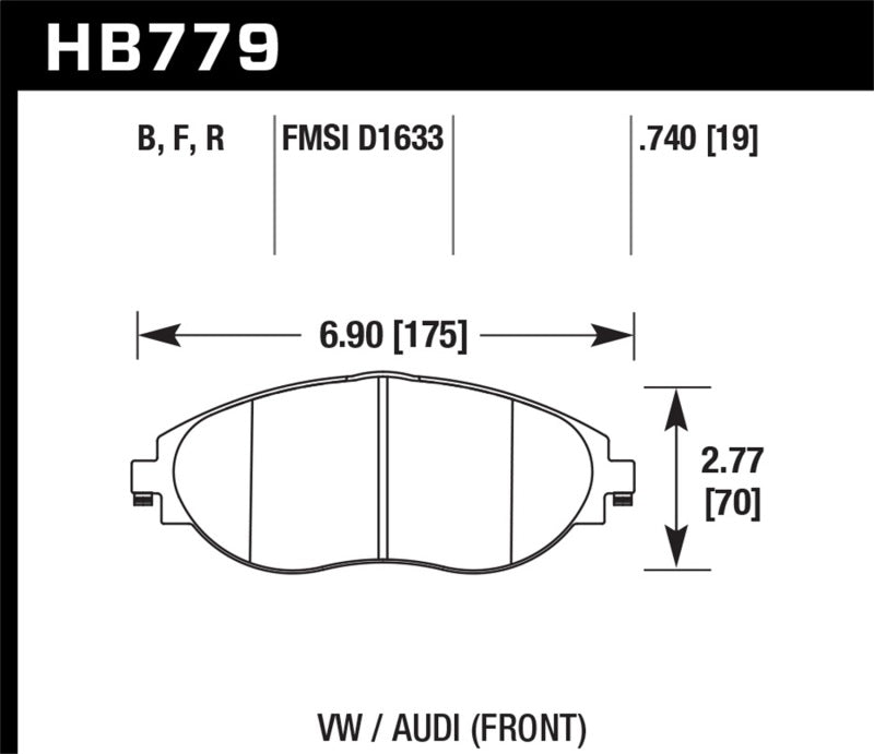 Hawk Performance Hawk 2016 Audi S3 DTC-30 Front Brake Pads