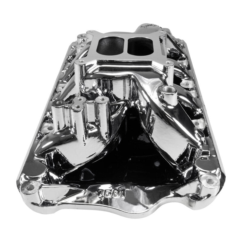 Edelbrock RPM Air-Gap Small Block Ford 351W Intake Manifold - Chrome Plasma Finish