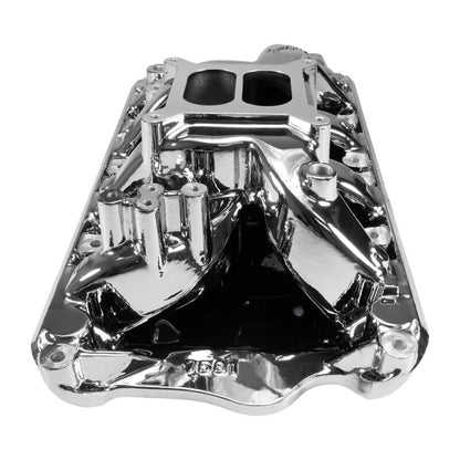 Edelbrock RPM Air-Gap Small Block Ford 351W Intake Manifold - Chrome Plasma Finish