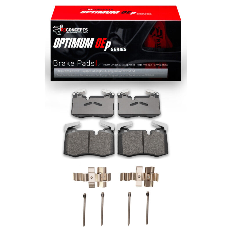 R1 Concepts R1 09-14 Mini Cooper Clubman Front Optimum OE Pads & Hardware Kit