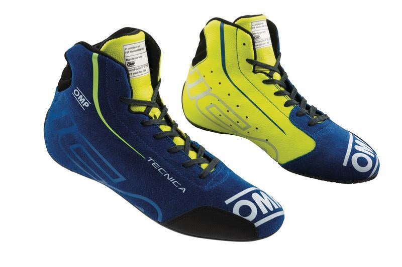 OMP TECNICA SHOES my2025 FIA 8856-2018 NAVY BLUE / CYAN SZ 41