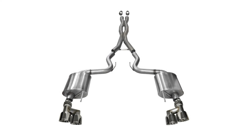 CORSA Performance Corsa 2015-2017 Ford Mustang GT 5.0 3in Cat Back Exhaust Polish Quad Tips (Sport)