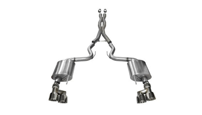 CORSA Performance Corsa 2015-2017 Ford Mustang GT 5.0 3in Cat Back Exhaust Polish Quad Tips (Sport)