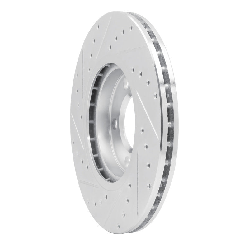 R1 Concepts R1 11-16 Mini Cooper Countryman Front Right Drilled & Slotted Silver Brake Rotor
