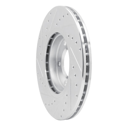 R1 Concepts R1 11-16 Mini Cooper Countryman Front Right Drilled & Slotted Silver Brake Rotor