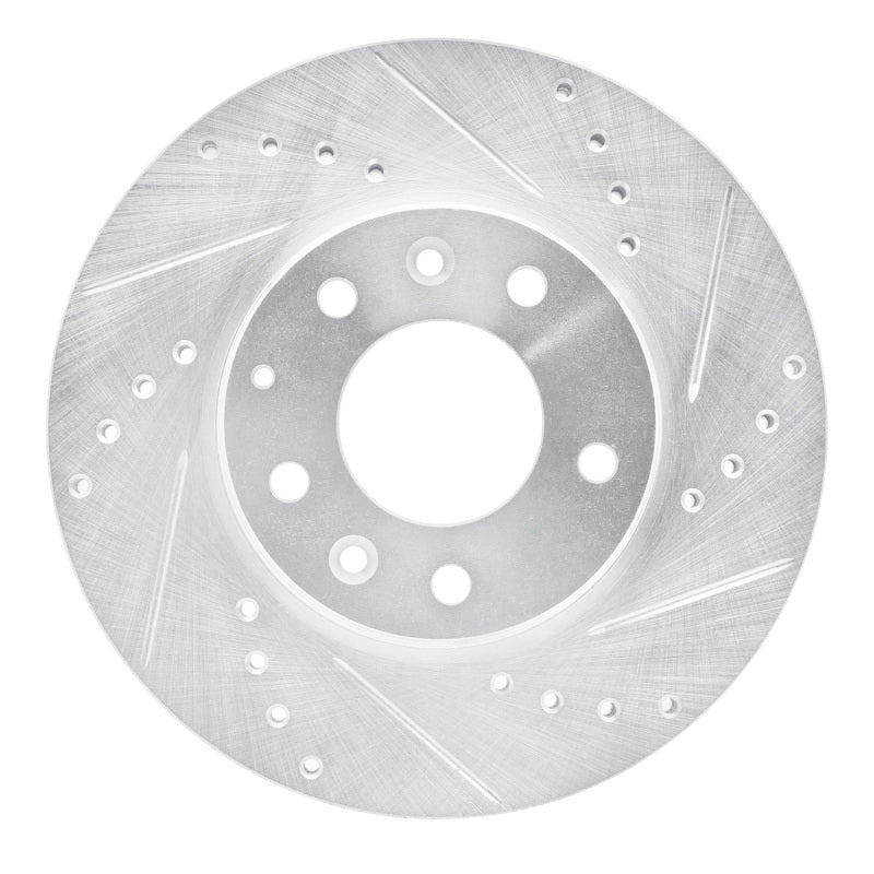 R1 Concepts R1 03-05 Mazda 6 Front Right Drilled & Slotted Silver Brake Rotor