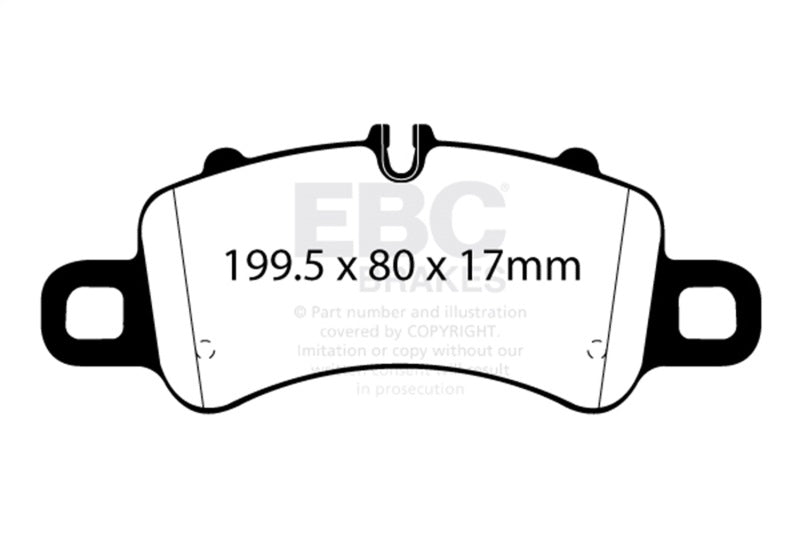 EBC Racing 2016+ Porsche 911 (991/2 w/Cast Iron Rotors) 3.0TT RP-1 Race Front Brake Pads
