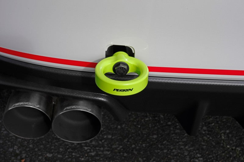 Perrin Performance PERRIN 15-21 Subaru WRX/STI / 24-26 Crosstrek / 25-26 Forester Tow Hook Kit (Rear) - Neon Yellow