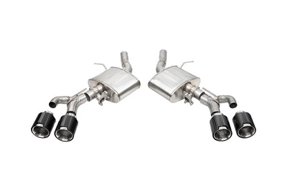 CORSA Performance Corsa 22-25 Cadillac CT4 V Blackwing 3in Active Valve Axle-Back - 4.5in Carbon Fiber Polished Tip