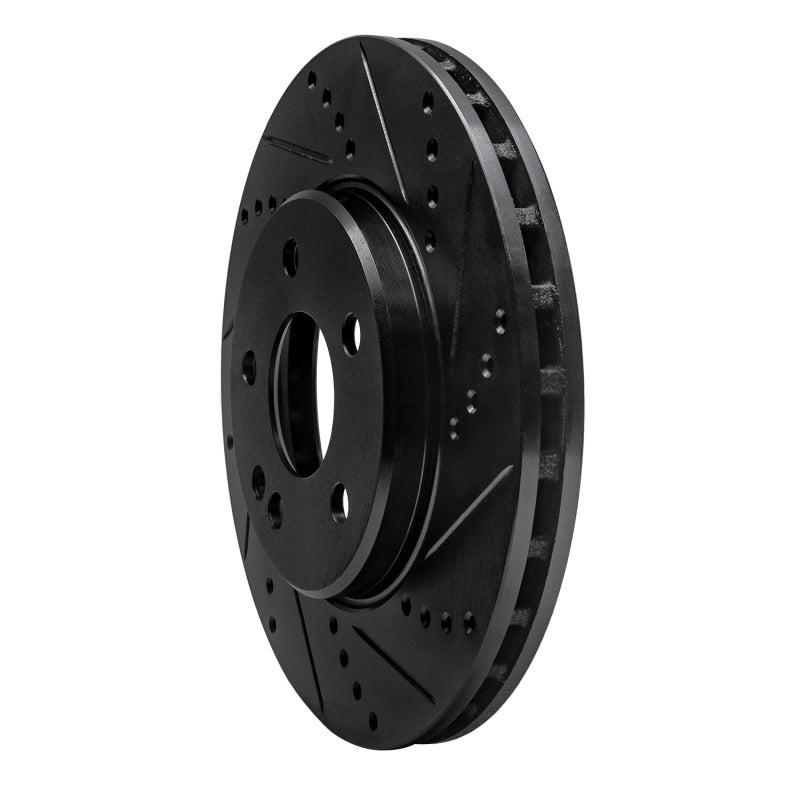 R1 Concepts R1 06-11 Mercedes-Benz B200 Front Right Drilled & Slotted Black Brake Rotor