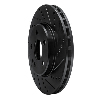 R1 Concepts R1 06-11 Mercedes-Benz B200 Front Right Drilled & Slotted Black Brake Rotor
