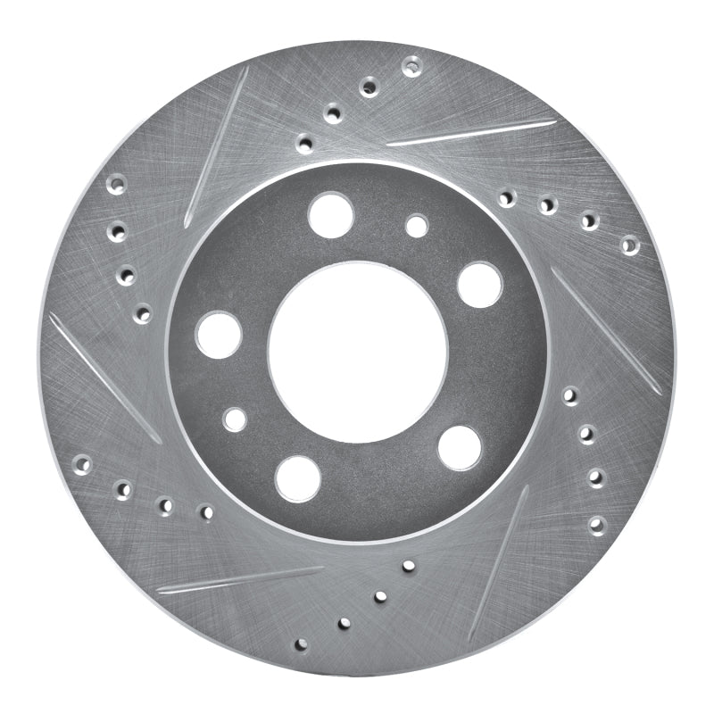 R1 Concepts R1 1976-1993 Volvo 265 Front Left Drilled & Slotted Silver Brake Rotor