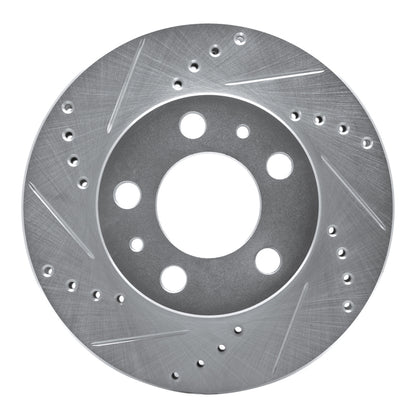 R1 Concepts R1 1976-1993 Volvo 265 Front Left Drilled & Slotted Silver Brake Rotor