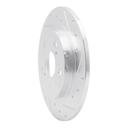 R1 Concepts R1 08-18 Pontiac Vibe Rear Right Drilled & Slotted Silver Brake Rotor