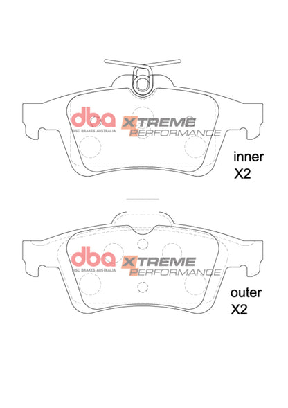 DBA 12-19 Ford Focus ST XP Performance Rear Brake Pads