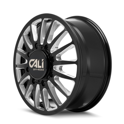 Cali Off-Road 9110D Summit Dually 22x8.25 / 8x210 BP / -232mm OS / 154.2mm Hub Gls Blk Mill Wheel