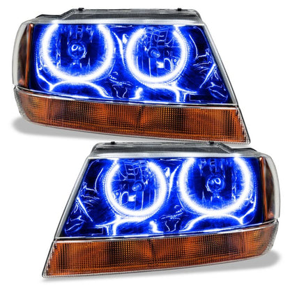 ORACLE Lighting Oracle 99-04 Jeep Grand Cherokee LED Headlight Halo Kit - Blue