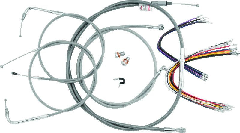 Burly Brand Control Kit 13in Bag Bar - Stainless Steel
