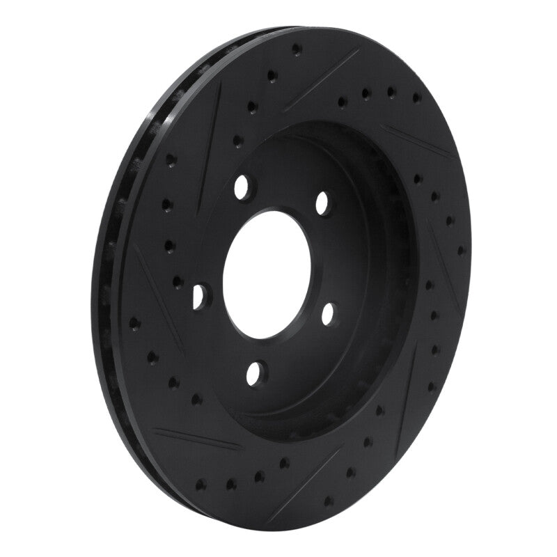 R1 Concepts R1 91-02 Chrysler Grand Voyager Front Right Drilled & Slotted Black Brake Rotor