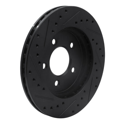 R1 Concepts R1 91-02 Chrysler Grand Voyager Front Right Drilled & Slotted Black Brake Rotor