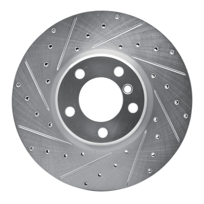 R1 Concepts R1 12-21 BMW 228I Front Left Drilled & Slotted Silver Brake Rotor