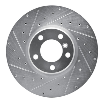 R1 Concepts R1 12-21 BMW 228I Front Left Drilled & Slotted Silver Brake Rotor