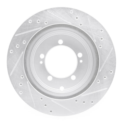 R1 Concepts R1 93-99 Dodge STEALTH Rear Left Drilled & Slotted Silver Brake Rotor